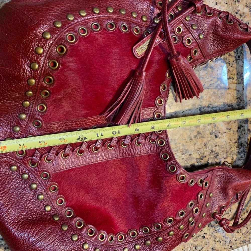 Isabella Fiore Red Hobo Bag - Picture 12 of 14
